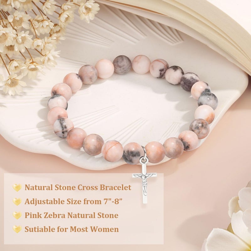 Paderast Christian Christmas Gifts for Women, Religious Cross Bracelet Gifts for Women/Daughter/Friend/Sister/Grandma/Granddaughter/Godmother/Her, Inspirational Birthday Faith Based Jewelry Stocking Stuffers Gifts - Image 4